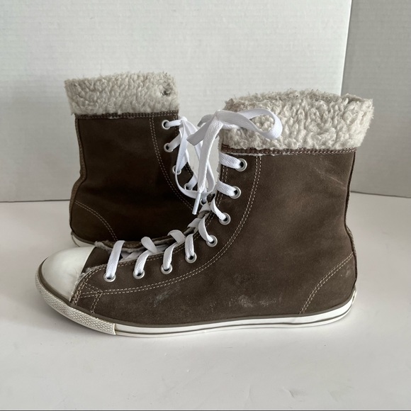 CONVERSE SUEDE FLEECE LINED HIGH TOPS - Picture 8 of 9